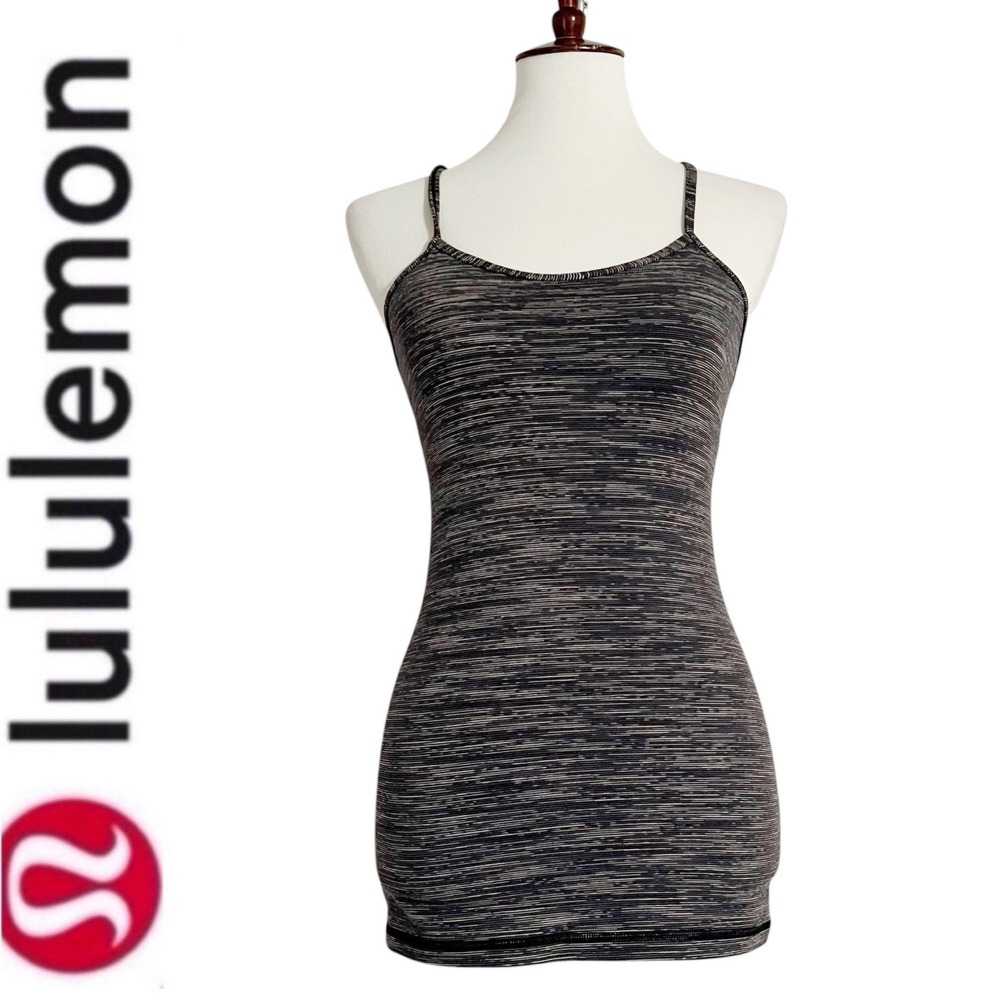 Lululemon Power Y Athletic Tank Luon Wee Are From Space Gray Cashew Size 4